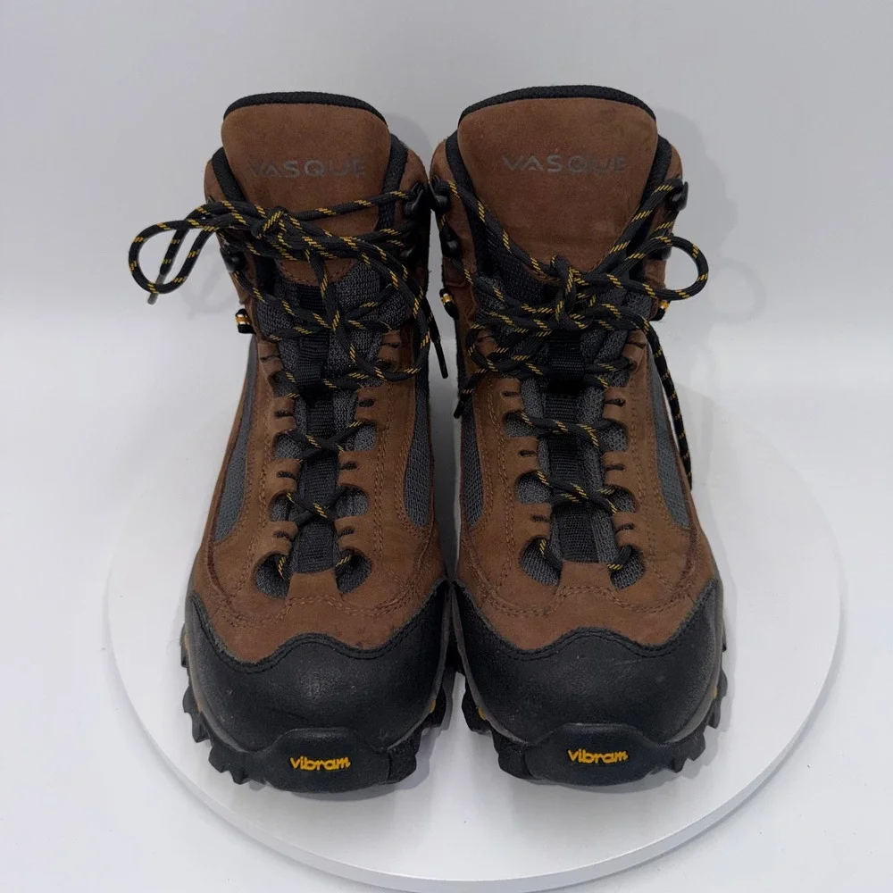 Vasque Gore-Tex Hiking Boots M 8.5 W 10.5 Brown Suede Vibram Waterproof Mid Top